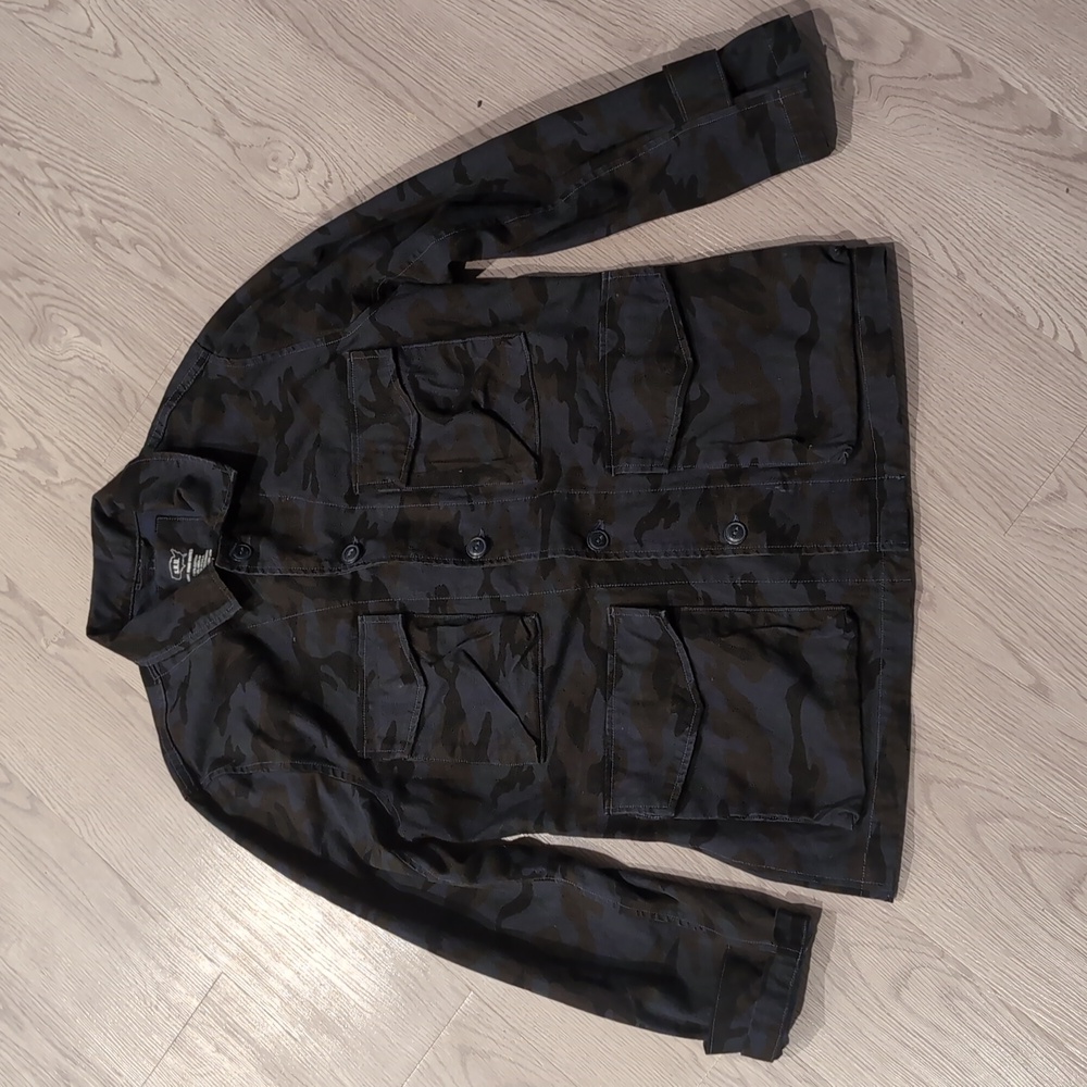 Excellent Condition Save Khaki United Navy Blue Camo Jacket Size M